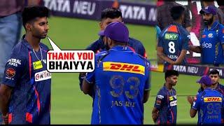 Mayank Yadav Receives A 'Masterclass' From Jasprit Bumrah After LSG Vs MI IPL Match #mayankyadav