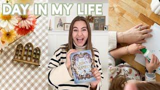 solo parenting, cozy crafts, book, trader joes haul | day in the life