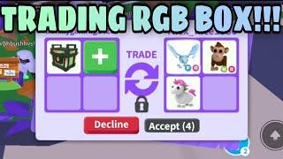 TRADING MY *FIRST RGB BOX!* in ADOPT ME UPDATE (roblox)