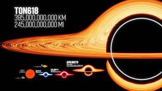 Black Hole Size Comparison Vs Star Size Comparison | 3d Animation Universe Size Comparison