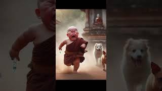 little monk cute baby video #trendingshorts #youtubeshorts #tiktokvideo viral video