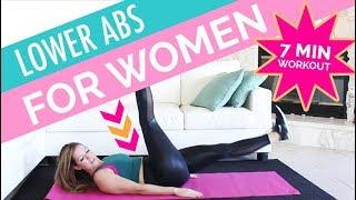 7 min Lower Ab Workout for Women | At Home NO EQUIPMENT!