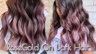 HOW TO FOILAYAGE | ROSEGOLD ON DARK HAIR | Technique + FORMULATION