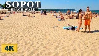 POLAND - SOPOT SUMMER BEACH WALK 2022 [4K]