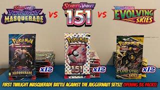 TWILIGHT MASQUERADE vs POKEMON 151 vs EVOLVING SKIES Pokemon Card Opening Battle!!