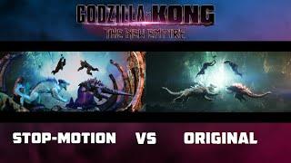 Godzilla x Kong  The New Empire | Final Battle Stop-Motion vs Live Action | The SwitchMotion [4k]