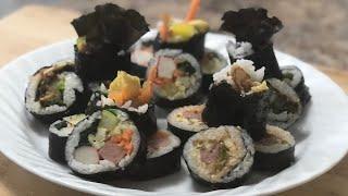 5 ways to make GIMBAP/ KIMBAP (Korean seaweed rice roll) recipe