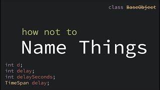 Naming Things in Code