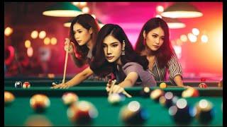 Thai Girls Play Pool From PATTAYA THAILAND