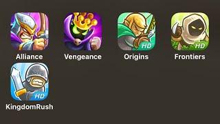 Kingdom Rush 5: Alliance,Kingdom Rush 4: Vengeance,Kingdom Rush 3: Origins,Kingdom Rush 2: Frontiers