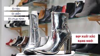 [ TP Fashion shop] Boot cổ ngắn nữ màu bạc sang chảnh GBN1302