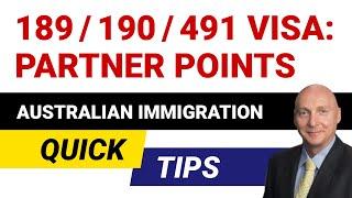 Points Test: Partner Points (189 visa, 190 visa, 491 visa)