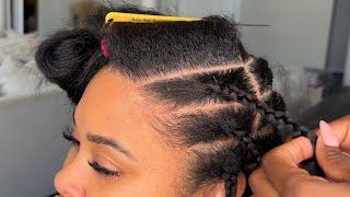 How to shorten your speed time on Goddess Braids | Knotless Braids