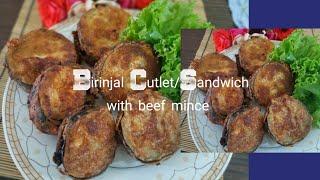 Qeema Bhara Baigan Cutlet or Sandwich By Food Quest