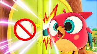 Hop Hop the owl teaches Peck Peck how to use the lift. Baby cartoons for kids. Learning videos.