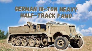 Sd.Kfz. 9 FAMO in action: A historic military vehicle roaming the fields