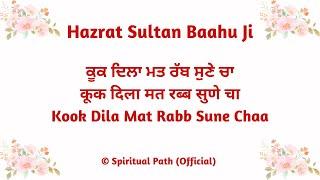 Kook Dila Mat Rabb Sune Chaa || Kalaam Hazrat Sultan Baahu Ji || Spiritual Path ||