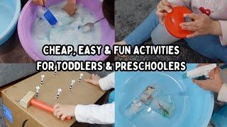 Cheap, Easy & Fun Activities for Toddlers & Preschoolers | DIY Activities for Kids