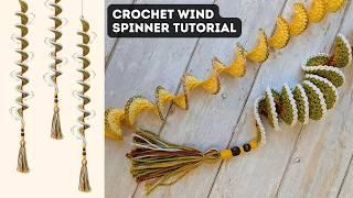 Easy Crochet Wind Spinner Tutorial - My first time crocheting one! *I'M OBSESSED!* - Brunaticality