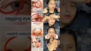 ️Antiaging glowingskin yoga reduce,smileline,saggy eye,nostrils reduction,blushingcheektry#shorts