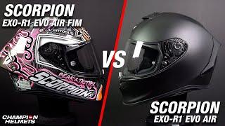 Scorpion Exo-R1 Evo Air FIM Versus Scorpion Exo-R1 Evo Air (Standard) - ChampionHelmets.com