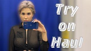 [4K] Transparent Haul with Maria | See through Clothes Try on