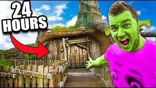 24 Hours In SHREK'S Box Fort SWAMP HOUSE!