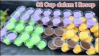 RESEP PUDING YANG PALING BANYAK DICARI SAAT INI‼️ SATU RESEP JADI 92 CUP|MODAL IRIT UNTUNG SELANGIT