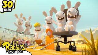 Don't fall asleep... | RABBIDS INVASION | 30 Min Compilation | Cartoon for kids