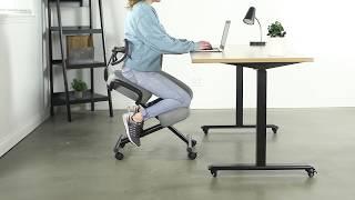 DN-CH-K02B Ergonomic kneeling chair with back support by VIVO