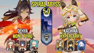 C2 Dehya Mono Pyro & C6 Kachina Hypercarry | Spiral Abyss 5.0 | Genshin Impact