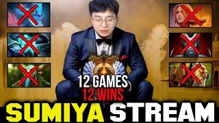 One Hero, 12 Games 12 Wins, Sumiya 100% Winrate Midlane Hero | Sumiya Stream Moments 4529