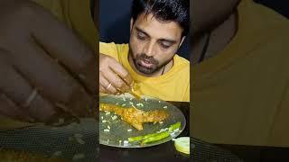 EATING SPICY CHICKEN LEG FRY || Hummus With Green Chilli