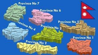 7 state map of Nepal 3D Separate  Separate Full HD