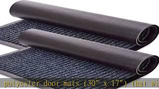 Sierra Concepts Front Door Mat Welcome Mats 2-Pack - Entryway Mats for Shoe Scraper, Ideal for Insi