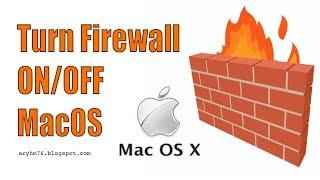 How To Turn Firewall ON/OFF MacOS Macbook iMac