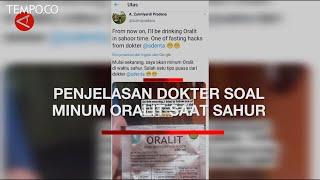 Minum Oralit Saat Sahur, Dokter Gizi Perbolehkan Tapi Hati hati