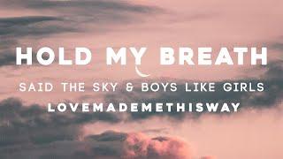 Hold My Breath - Said The Sky & BOYS LIKE GIRLS (Lyrics)