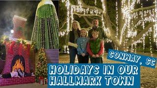 OUR HALLMARK CHRISTMAS TOWN of Conway I Living Windows, Celebration of Lights, River Light & More