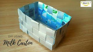 #How To #Recycle Milk Carton Box #diy Mehfil Spread The Happiness