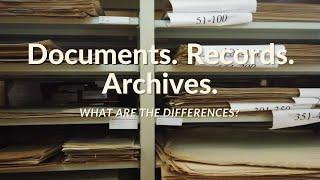 Off The Record Episode 1: Documents, Records, Archives