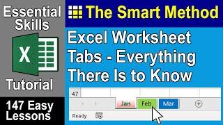 1-9: Excel Worksheet tabs - Everything There Is To Know