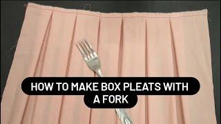 Amazing Sewing Tips & Tricks Box Pleat Making With Fork || Inverted Pleat || knife Pleat