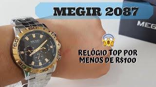 Relógio Megir 2087 prata com dourado / Melhores relógios da China