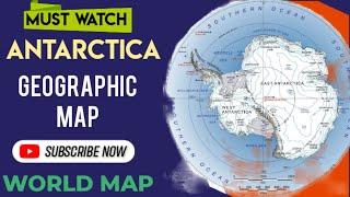 Physical Geography of Antarctica / Map of Antarctica Antarctica Map, World Map Series