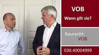 Baurecht - VOB - Wann gilt sie? | Interview mit Fachanwalt Markus Willkomm