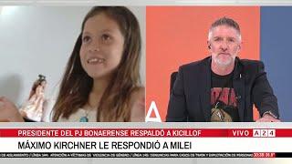  MÁXIMO KIRCHNER LE RESPONDIÓ A JAVIER MILEI TRAS EL PEDIDO DE RENUNCIA POR LA INSEGURIDAD