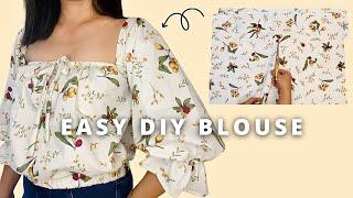 EASY way to make puff and ruffles sleeves blouse | diy cami crop top