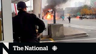 Car crashes and explodes at Rainbow Bridge border crossing, killing 2