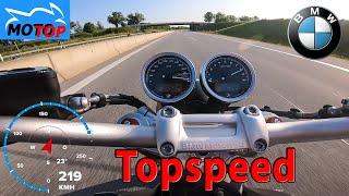 BMW R nineT 100 Years (2023) - TOPSPEED on AUTOBAHN - GPS 220 km/h